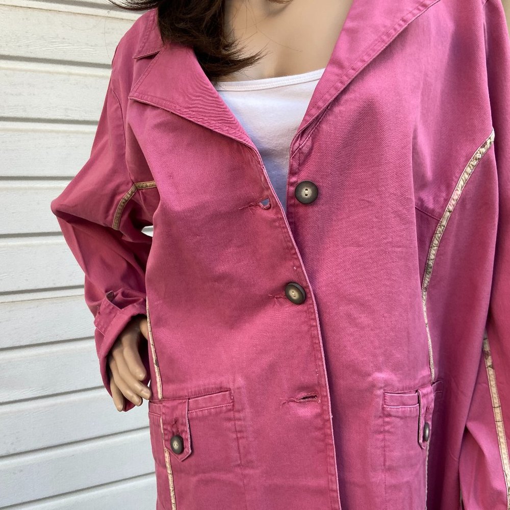 NWT Vtg Quizz Stretch 22W Pink Corduroy Jacket